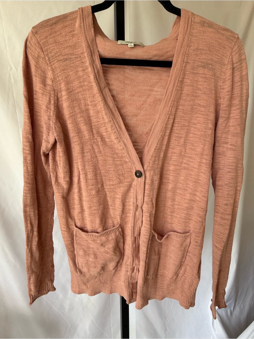 Madewell women’s small pink cardigan long sleeve sweater